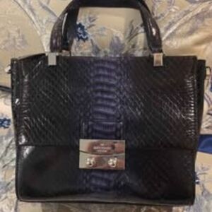 Kate Spade Black Embossed Satchel